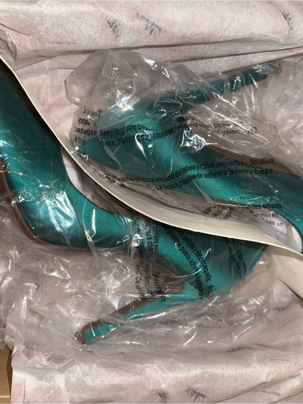 Jessica Simpson Emerald Satin Pointed-Toe Pumps - Picture 6 of 7